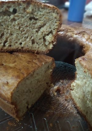 Una foto de Budín integral de banana y manzana