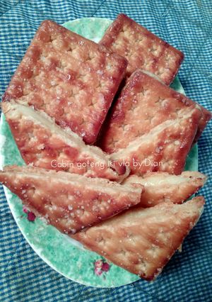 Foto resep Gabin goreng isi vla (Roti Malkist cracker)