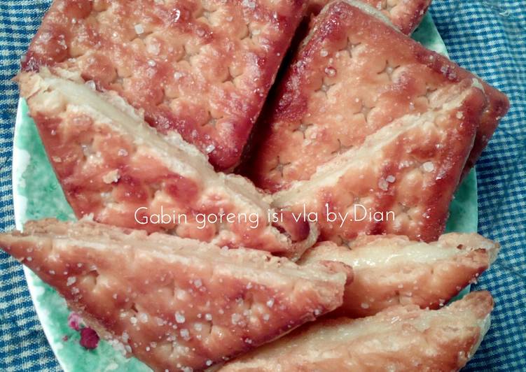 Resep: Gabin goreng isi vla (Roti Malkist cracker) Yang Mudah