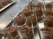 A picture of vanilla chocolate mousse