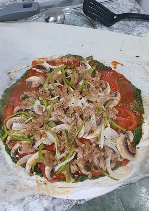 Foto principal de Pizza con base de espinaca
