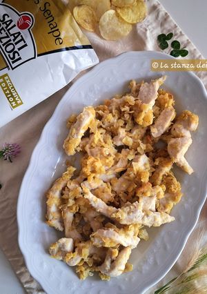 Foto di 🍗Straccetti di pollo in crosta di patatine alla senape🍿