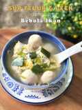 Sup Telur & Leek dengan Fish Ball
