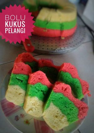 Foto resep Bolu kukus pelangi🌈