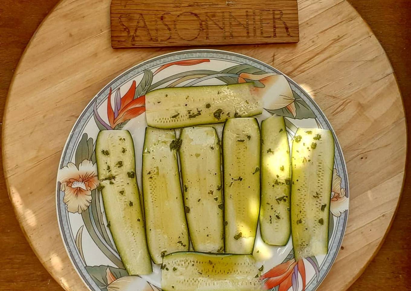 Carpaccio de courgettes