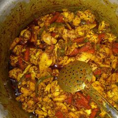 A picture of Gobhi gazar shaljam Hari mirch pickle.
