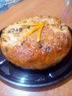 Una foto de Budín de pan con pasas de uva negras