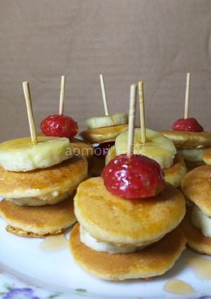 Foto resep Pancake Oat Mini Skewers