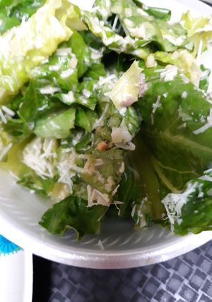 A picture of Ceasar Salad.