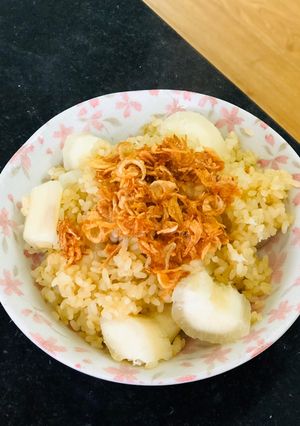 Hình của món Xôi sắn gạo đồ.