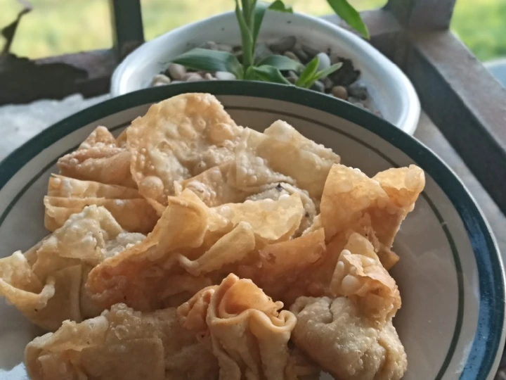 Cara Simple Membikin Resep  Pangsit ayam goreng (ala mie gacoan) yang Lezat Sekali, Bisa Manjain Lidah
