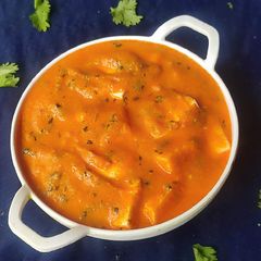 A picture of Paneer Butter Masala no onion, no garlic.