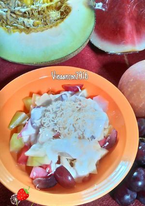 Foto resep Salad Buah Saus Mixed Berry