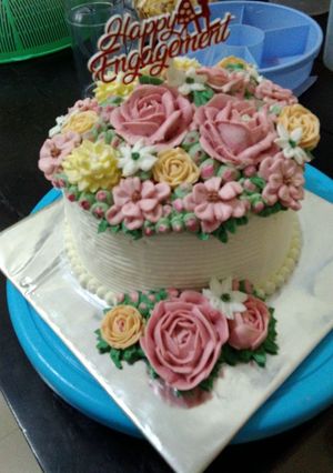 Foto resep Butter Cream Cake Flowers