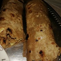 A picture of Egg paratha roll.