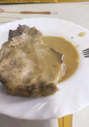 Una foto de Chuletas de cerdo a la cerveza