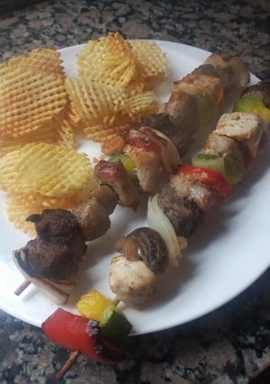 Una foto de Brochette mixta