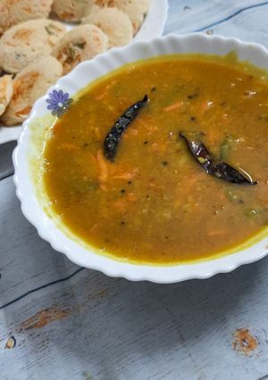 A picture of Vegetable sambhar.