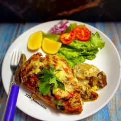 Cheese Poulet with Mushrooms A picture of Cheese Poulet with Mushrooms.