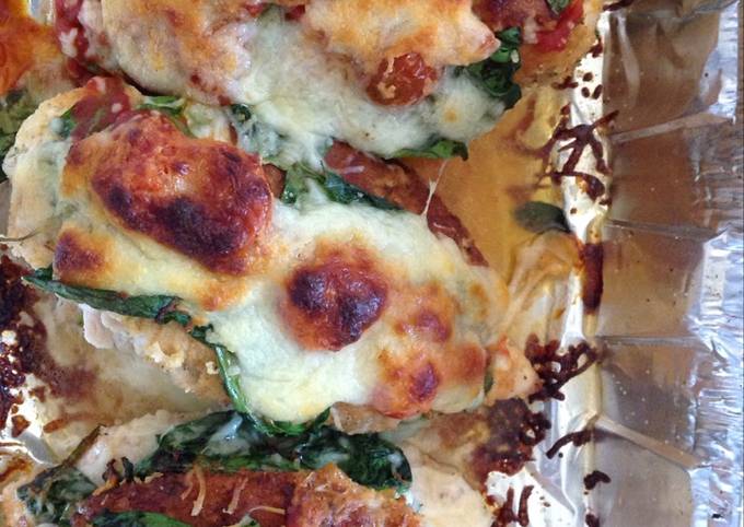 Stuffed spinach and cheese chicken breast