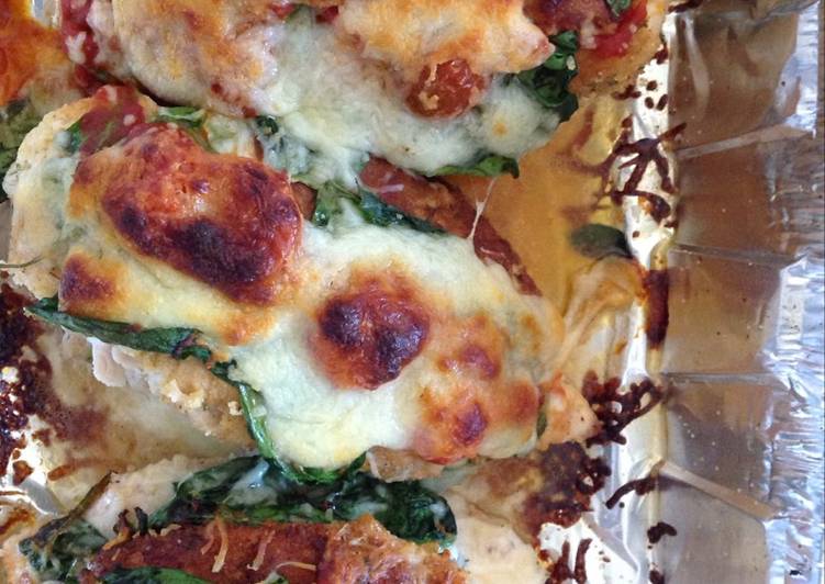 How to Prepare Speedy Stuffed spinach and cheese chicken breast