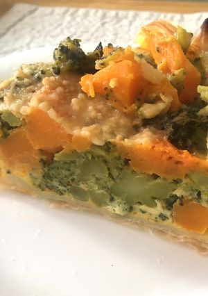 Una foto de Tarta de brócoli y calabaza
