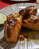 Muslos de pollo a la miel y lima