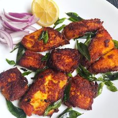 A picture of Garlic Lemon flounder Fish fry.