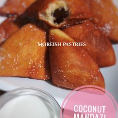 A picture of Coconut Mahamri/Mandazi.