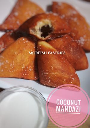 A picture of Coconut Mahamri/Mandazi.