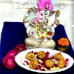 A picture of Sooji halwa Modak.
