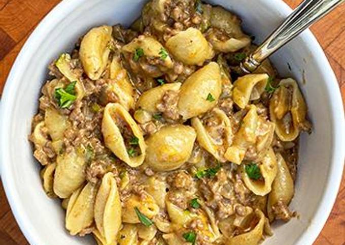 Steps to Prepare Any-night-of-the-week Hearty Hamburger Helper with Wagyu Beef