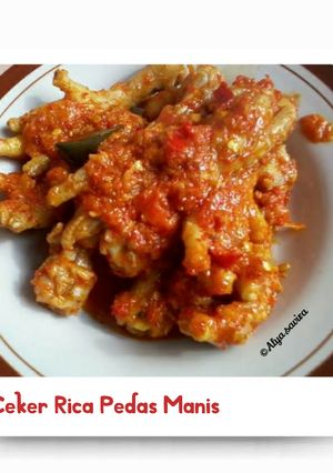 Foto resep Ceker rica pedas manis