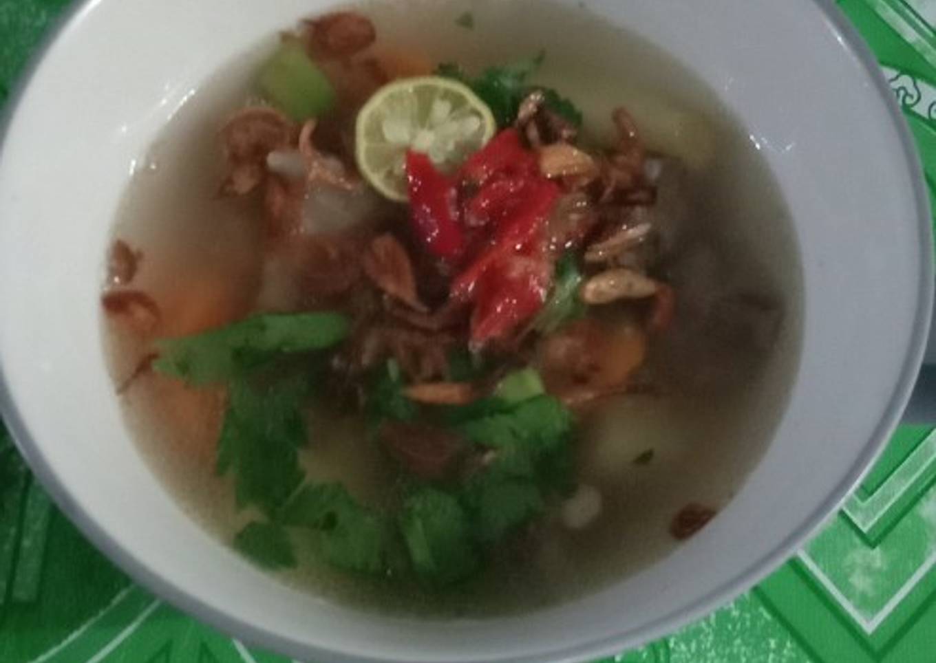 Sup daging..sambal dadak😋😋🤗