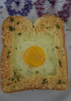 Foto resep Cheesy baked egg