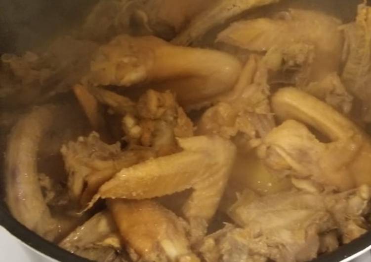 steam chicken and chicken stock recipe main photo