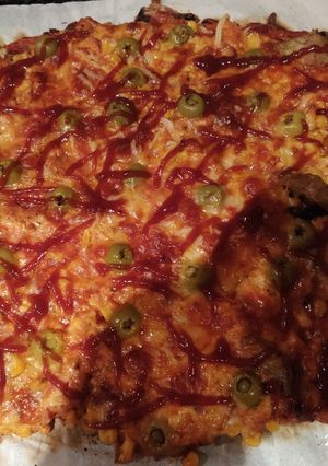 Una foto de Pizza casera en masa de cereales