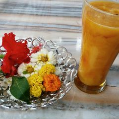 A picture of Bel panna (Wood apple juice).