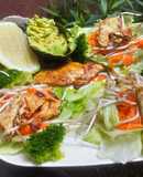 Tacos de lechuga con pollo