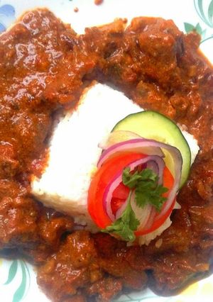 A picture of Beef biryani.