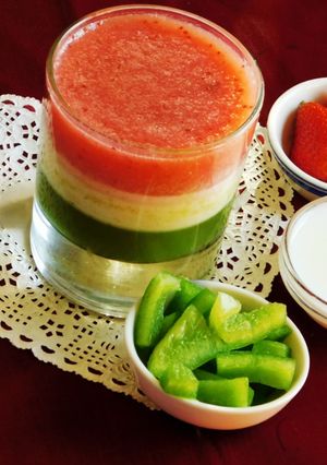 A picture of Tricolor dessert | Vande matharam.