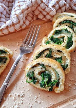 A picture of Spinach Omelette Roll.
