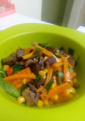 Foto resep Oseng ati ayam sayuran