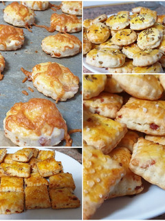 Una foto de Galletas saladas (aceitunas, bacon, amapola, jamón)