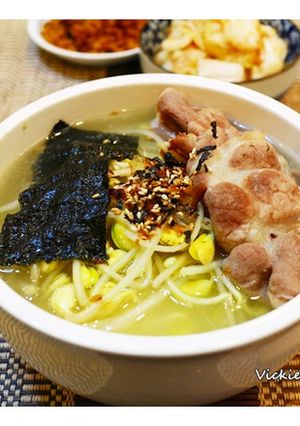 黃豆芽湯飯 的食譜成品照片