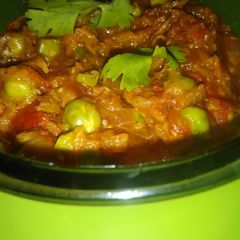 A picture of Baingan ka bharta.