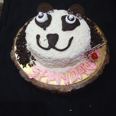 A picture of White forest cake.