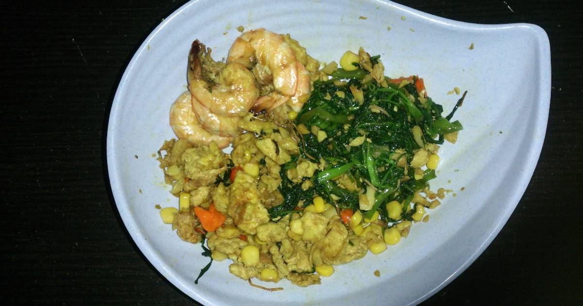  Resep  Tumis  kangkung  jagung  dan udang oleh Putri Ria 