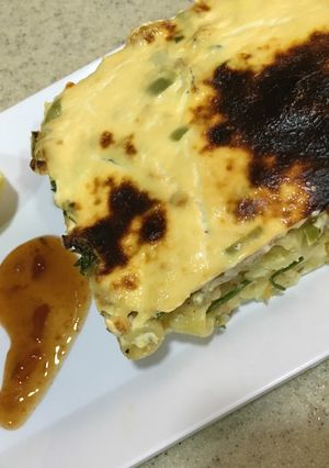 صورة لوصفة مكرونه الجبنه والتونه 😋