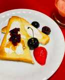 Tostada con Queso Mascarpone con toque de jalea de Arándanos Para un Buen Desayuno !! 🍒🍎